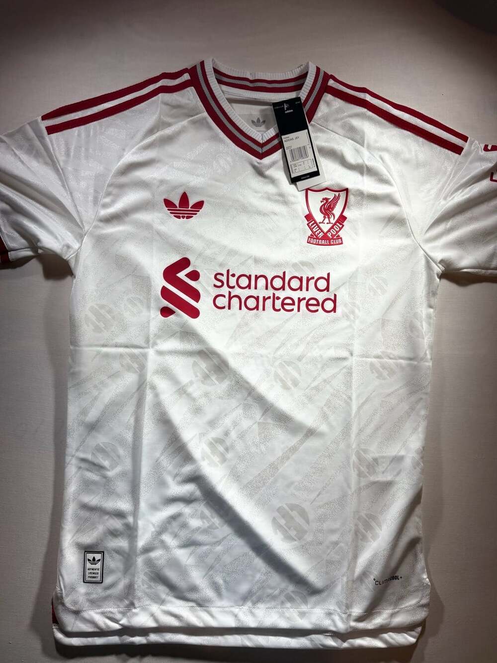Adidas Liverpool FC Away Jersey Size L White Soccer Shirt